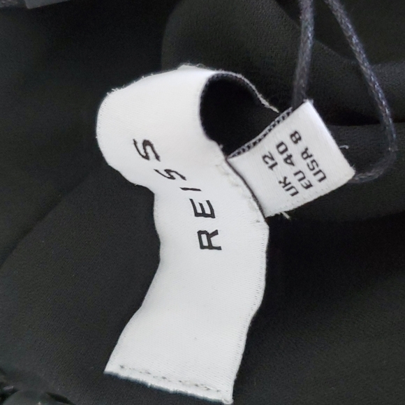 NEW Reiss Miya Abstract Ruched Long Sleeve Minidress 8 US - Picture 16 of 16